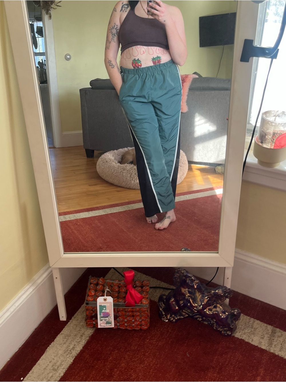 FREE PEOPLE MOVEMENT Teal Green Joggers with Elastic Waist
